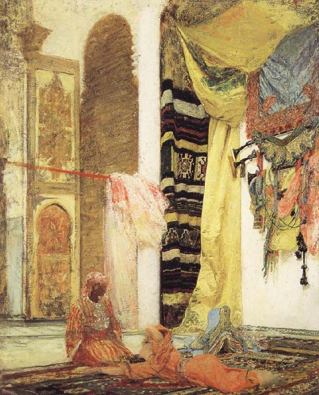 Henri Regnault Patio in Tangiers Spain oil painting art